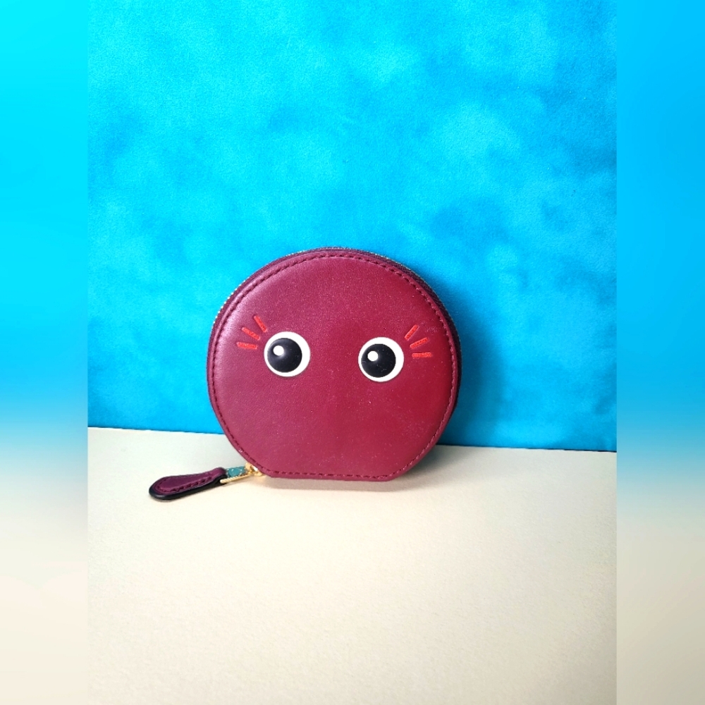 Coach Red Coin Purse with Eye Design